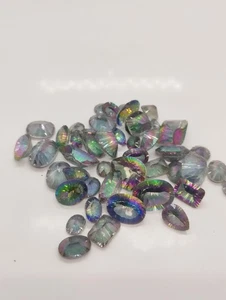 Mystic Quartz Mix Shapes – Fiery Flash Slightly Broken Gem Lot - Picture 1 of 7
