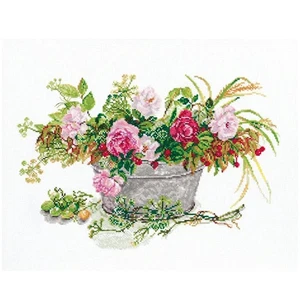Lecien Kreuzstich-Set Fujico Kollektion Herbstgarten 11,8"x14,96" aus Japan - Bild 1 von 3