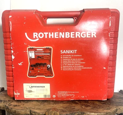 Rothenberger 70614 Barely Used Threading plumbing kit 9 pc wrench pipe cutter - Image 1 of 4