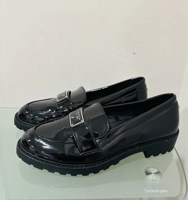 Nautica Classic Preppy Slip-on Heel Loafers Size 9,5 M Black Patent Shoes Y2K - Image 1 of 4
