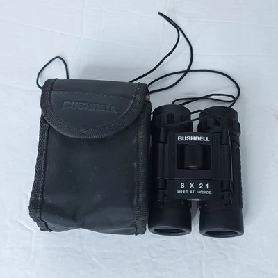 Bushnell Compact 8 x 21 Adjustable Binoculars 392 FT At 1000 YDS With Case - Image 1 of 4