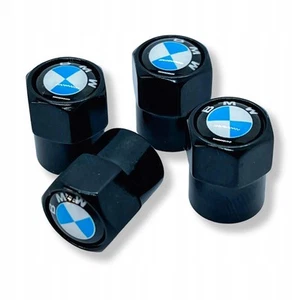 BMW Ventilkappen Set 4 Stück – Schwarz – Felgen Zubehör Alu Reifen Tuning - Picture 1 of 3