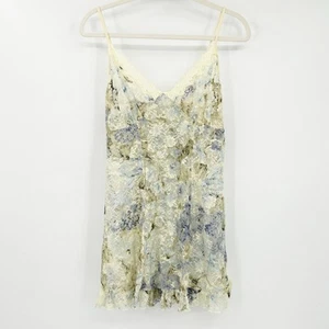 Abito donna Coquette Y2K Fairycore pizzo trasparente floreale cami mini babydoll taglia M - Foto 1 di 7