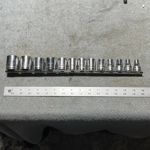 SNAP-ON 313TWYA 13PC 1/2" DR 6PT Shallow Socket Set TWM361 - TW121A 3/8"-1-1/8" - Picture 1 of 8