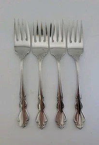 Oneida Dover Salad Forks 6 1/2" Glossy 18/10 Stainless Ultra Premium New Set 4 - Picture 1 of 7