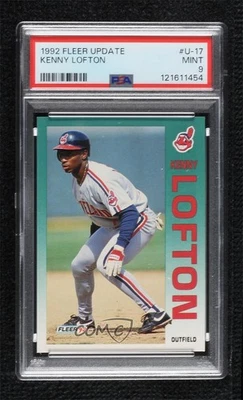 1992 Fleer Update Kenny Lofton #U-17 PSA 9 MINT - Image 1 of 2