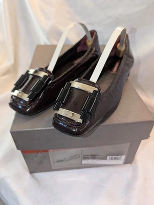 Prada Calzature Donna Naplak Classic Shine Flats -EU 36.5  W/Box&Shoe Tree. - Image 1 of 4