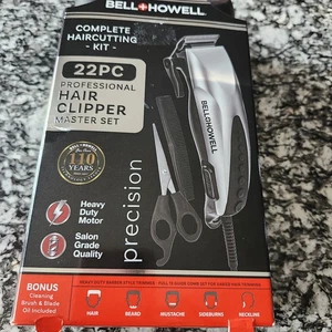 Komplettes Profi 22-teiliges Haarschneidemaschine Master Set Bell + Howell - Bild 1 von 6