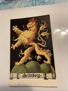 1958 PC: Heidelberg Deutschland Löwe - gewellte Kanten - Bild 1 von 2