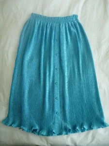 Vintage Diane Freis Skirt - Floral Blue Pleated - 14 - Picture 1 of 5