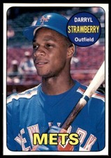 1990 BASEBALL CARD MAGAZINE '69 TOPPS REPLICAS #19 DARRYL STRAWBERRY NEW YORK