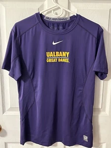 University of Albany Great Danes Nike Pro Combat Mens Size Medium Shirt New York - Picture 1 of 4