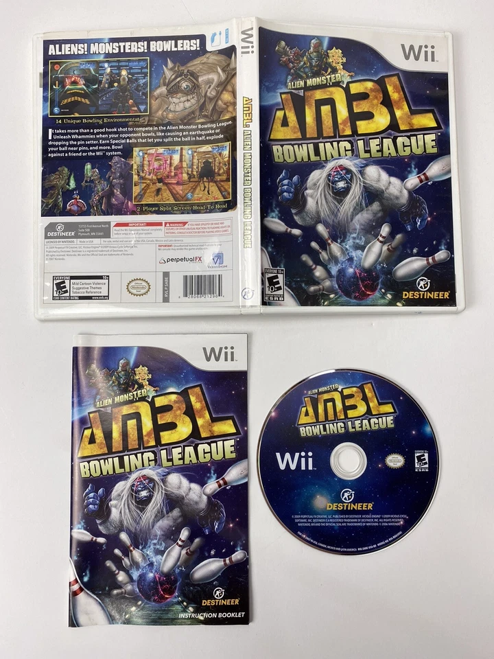 Alien Monster Bowling League Nintendo Wii 2007 Tested & Working CIB w/Manual - Image 1 of 1