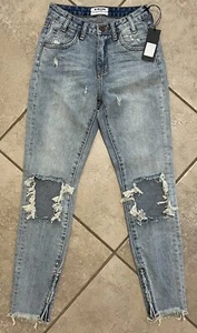 One x One Teaspoon High Waisted Freebird Jeans in Whiskey Sz 25” New With Tags - Picture 1 of 12