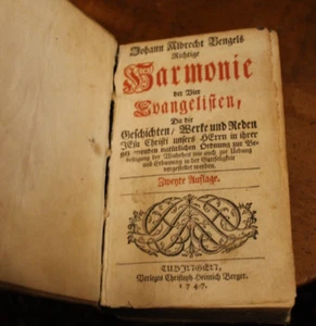 Harmonie der vier Evangelien ~ J.A. Belgel ~ 1747 Heinrich Berger HC (Deutsch) - Bild 1 von 8