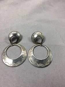 JJ Jonette 1986 Gioielli Tono Peltro Orecchini Traforati Cerchio Retrò Hip Hop - Foto 1 di 5