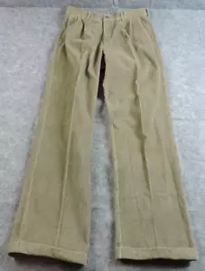Pantalone uomo Haggar 36x34 City Casuals velluto a coste plissettato con polsini nuovo con etichetta - Foto 1 di 14