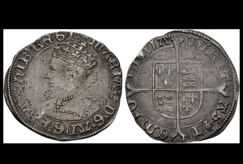 1553-4 Mary Tudor Groat, Tower Mint, mm pomegranate, Spink 2492 Cover