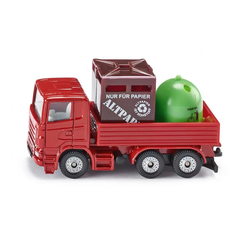 Siku 0828 Scania Recycling-LKW rot Modellauto (Blister) - Bild 1 von 1