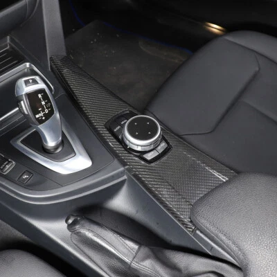 Cubierta de panel multimedia interior de fibra de carbono real para BMW Serie 3 4 M3 M4 Foto 1 de 4