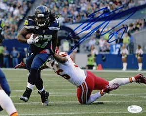 EDDIE LACY SIGNED/AUTOGRAPHED SEATTLE SEAHAWKS HORIZONTAL COLOR 8x10 PHOTO - JSA - Picture 1 of 1