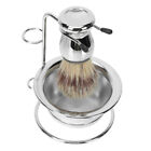 Premium Shaving Set with Brush, Razor, Cream Cup, Stand