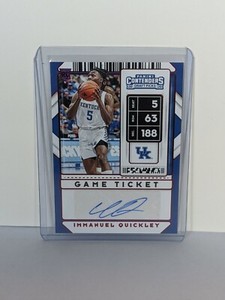 2020 CONTENDERS DRAFT PICKS IMMANUEL QUICKLEY Red Foil GAME TICKET AUTO #85 
