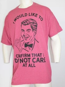 I Would Like To Confirm That I Do Not Care At All Men's Funny Shirt - Red - 2X - Picture 1 of 3