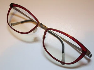 LINDBERG Red Silver Glasses Eyewear Eyeglass Frame DENMARK NEW 48-16-130 - Picture 1 of 6