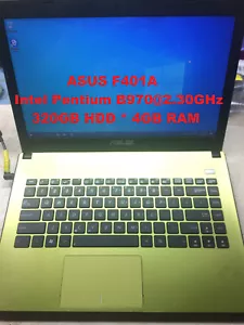 ASUS F401A_Intel Pentium B970@2.30GHz_320GB HDD_4GB DDR2 RAM_14.0" Screen - Picture 1 of 10