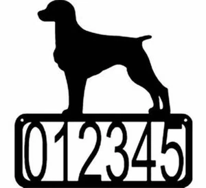 Letrero de dirección de casa de perro Brittany Spaniel - Hecho en EE. UU. - Imagen 1 de 1