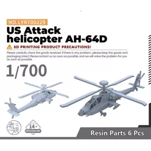 Yao's Studio LYR700229 1/700 Military Model Kit US Attack helicopter AH-64D - Picture 1 of 6