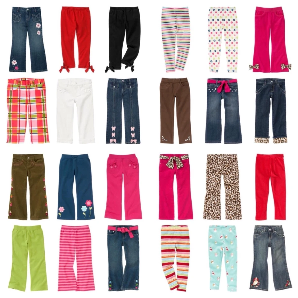 NUEVO CON ETIQUETAS GYMBOREE Niños Niña Jeans Leggings Pantalones Capri Cintura Ajustable o Elástica Foto 1 de 1