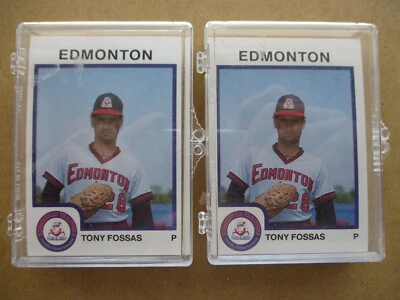 Lot of '2' 1987 ProCards EDMONTON TRAPPERS MINOR LEAGUE TEAM SETS Tony Fossas - Image 1 of 2