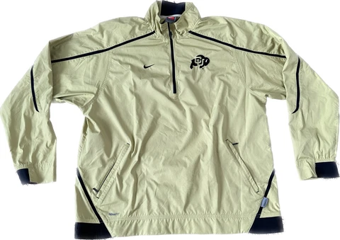 Colorado Buffaloes CU Buffs NikeFit Storm Medium 1/4 Zip Pullover Gold Jacket Cover