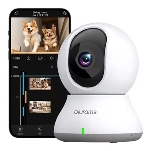 Telecamera di sicurezza domestica 2K per animali domestici bambini 360 WiFi visione notturna Alexa - Foto 1 di 6