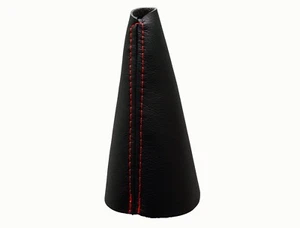 Rot Faden Echtleder Schaltmanschette Schaltsack Für VOLKSWAGEN FOX 2004-2011 - Bild 1 von 1