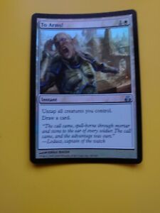 MTG Card.  To Arms!  Instant  Guildpact FOIL as pictured
