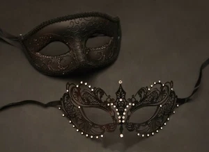Dream Angel Masquerade Couples Mask Set Men's Half Mask Venetian mask phantom - Picture 1 of 11