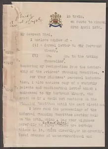 Indien 1936 Wappenbrief signiert von Maaharaja Of Bikaner Ganga Singh - Bild 1 von 2