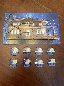 Zathura Space Board Game Replacement Parts Pieces 2005 8 Tokens + Puzzle - Picture 1 of 9
