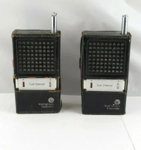 2 VINTAGE PORTABLE OLD SCHOOL WESTINGHOUSE TRANSCEIVERS DUAL CHANNEL 9V - Picture 1 of 10