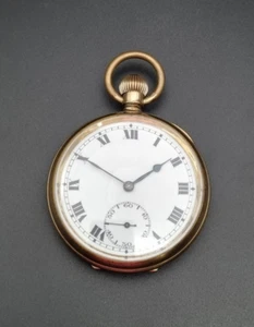 record gold plated illinois elgin case pocket watch - Picture 1 of 16