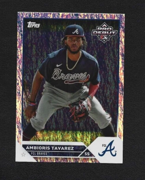 2023 Topps Pro Debut Ambioris Tavarez PD-77 Sparkle Foil 111/175 Atlanta Braves