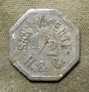 (Guatemala), San Vicente, H. & C., 1⁄2 // (Mismo). Aluminio, octogonal, 20 mm, en muy buen estado, - Imagen 1 de 2
