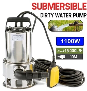 1100W SUBMERSIBLE DIRTY WATER GARDEN IRRIGATION DRAIN ELECTRIC TANK PUMP 15000L - Picture 1 of 10