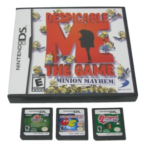 Lot 4 Nintendo DS Games Despicable Me Minion Namco Museum Backyard Baseball - Picture 1 of 3