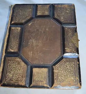 DIE HEILIGE BIBEL LEDER MIT FARBPLATTEN illustriert c1865, SAMUEL D. BURLOCK (2) - Bild 1 von 12