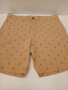 Crew Clothing Company XL Chino Shorts 100% Cotton 5 Pockets Ship Pattern Leg 8". - Picture 1 of 21