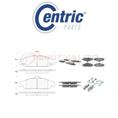Centric Semi Metallic Brake Pads w Shim for 1997-1999 Oldsmobile Cutlass si — 第 1/4 张图片
